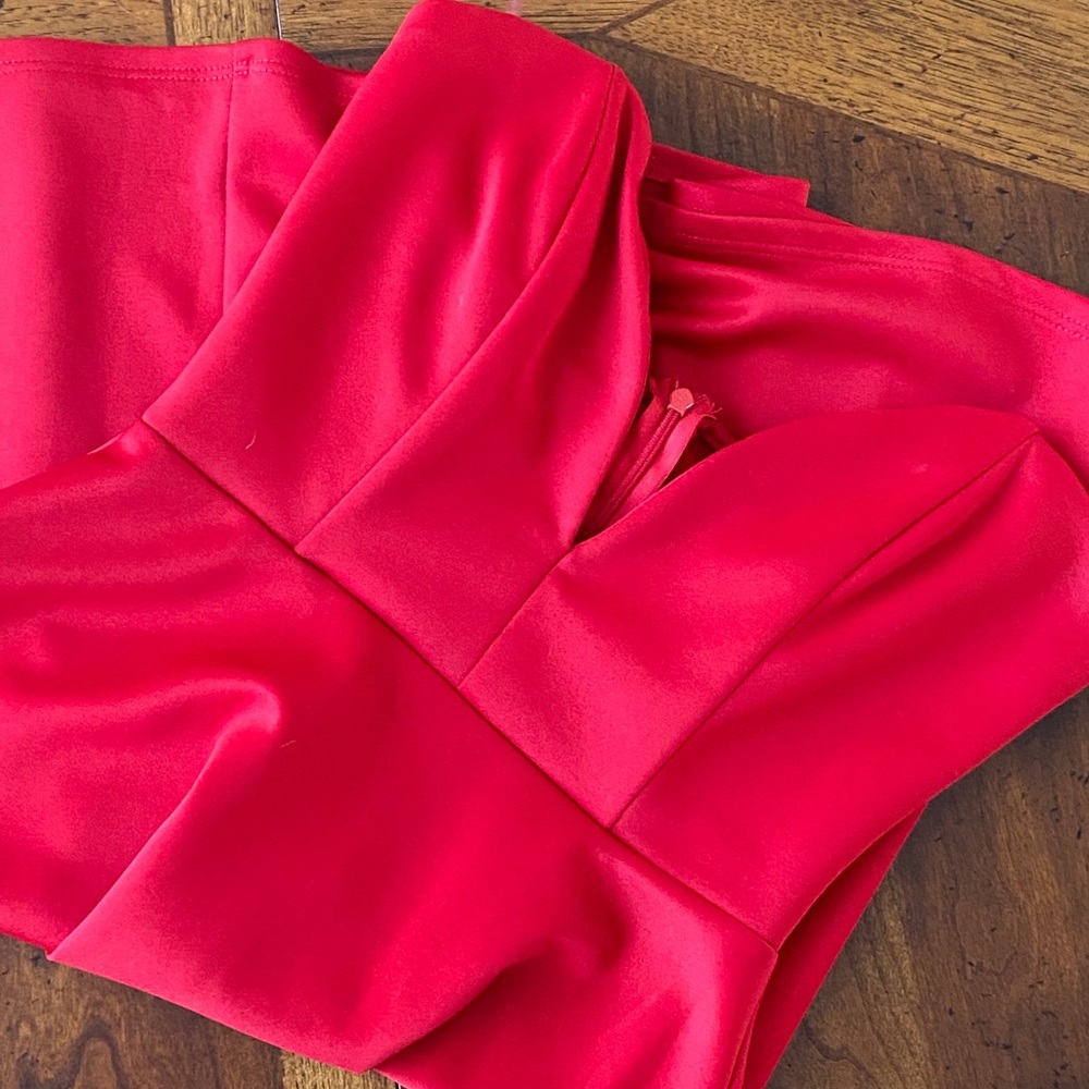 Red Deep V Mini Dress